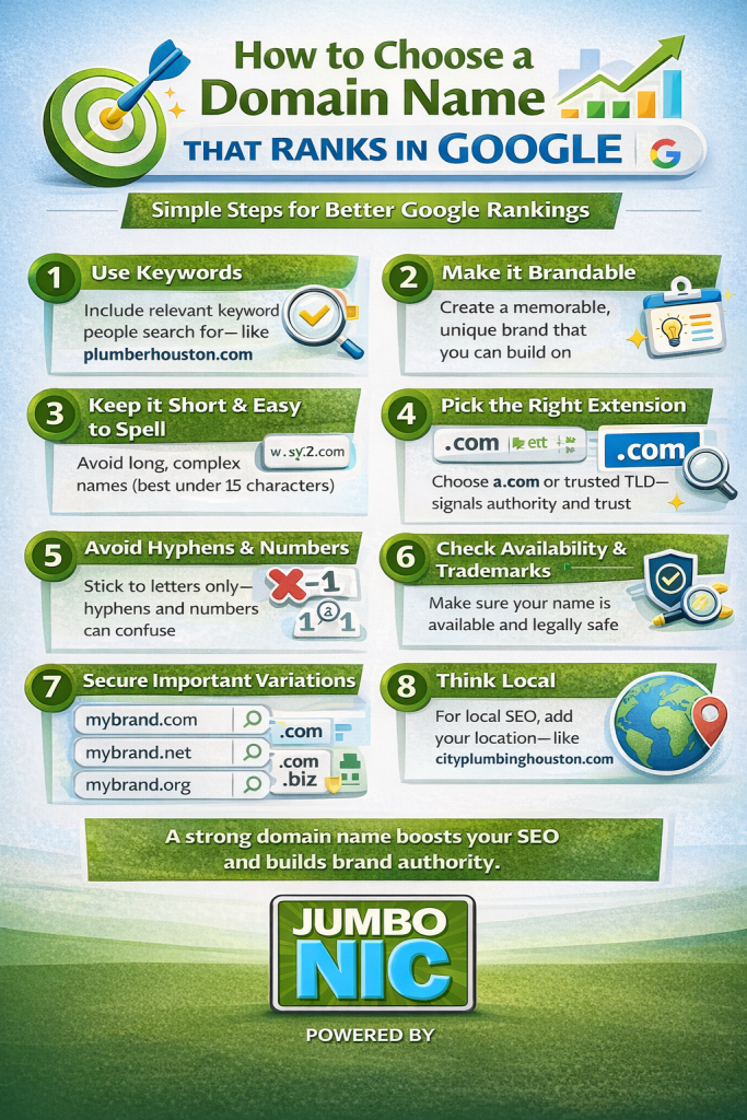 How to Choose a Domain Name That Ranks in Google