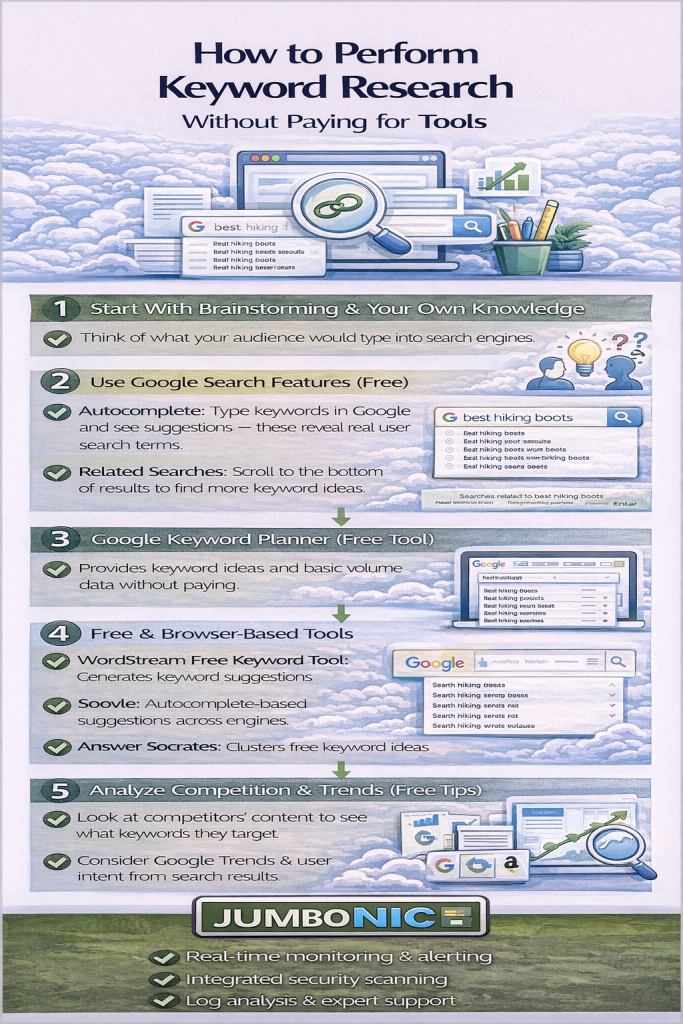 How to Perform Keyword Research Without Paying for Tools