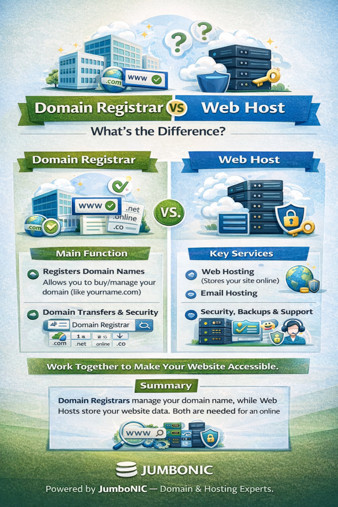 Domain Registrar vs Web Host